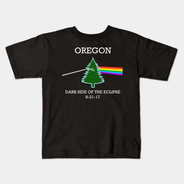 Oregon: Dark Side Of The Eclipse 8-21-17 Kids T-Shirt by FanboyMuseum